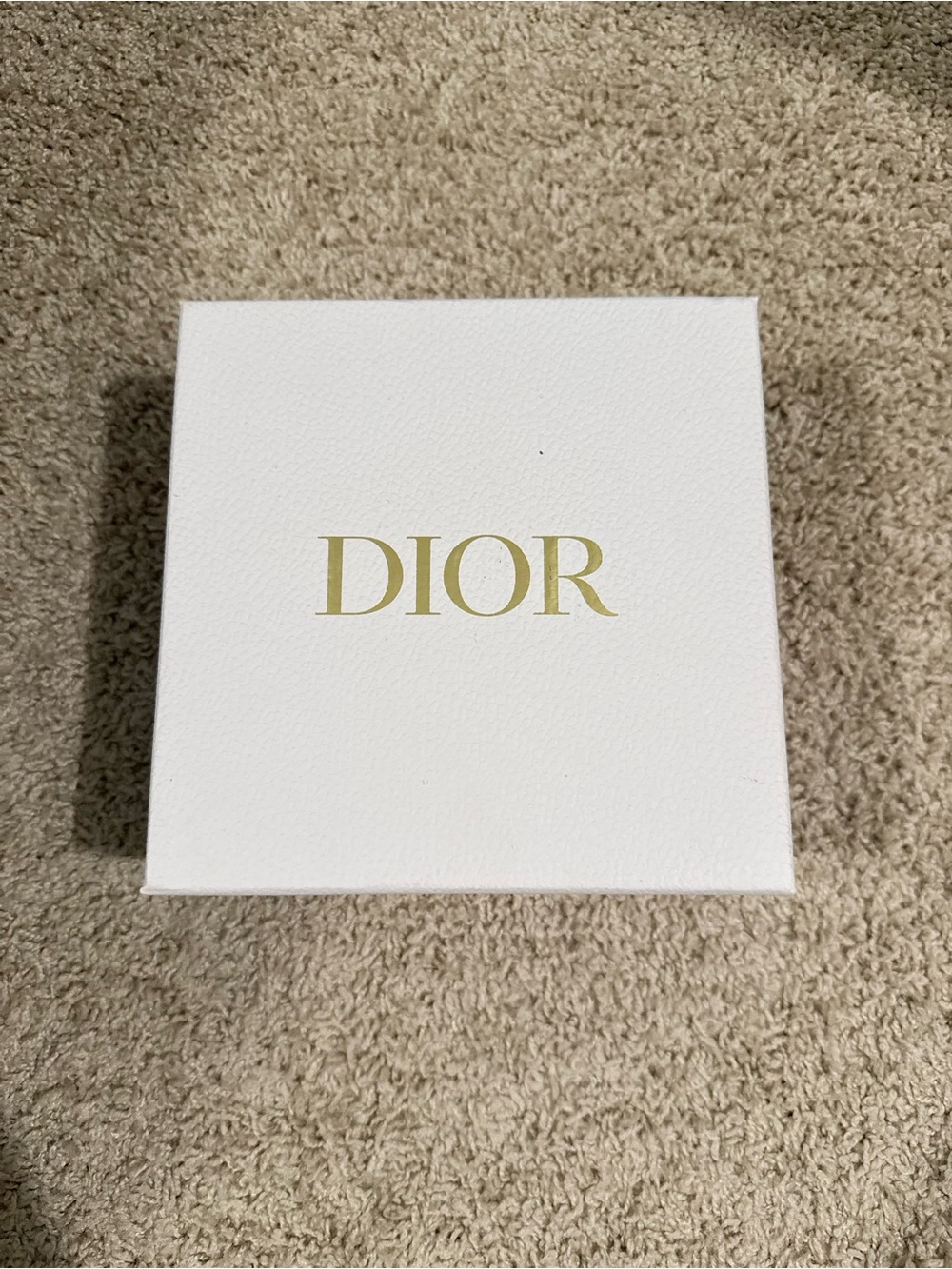 Dior White Box with Gold Logo Centerpiece